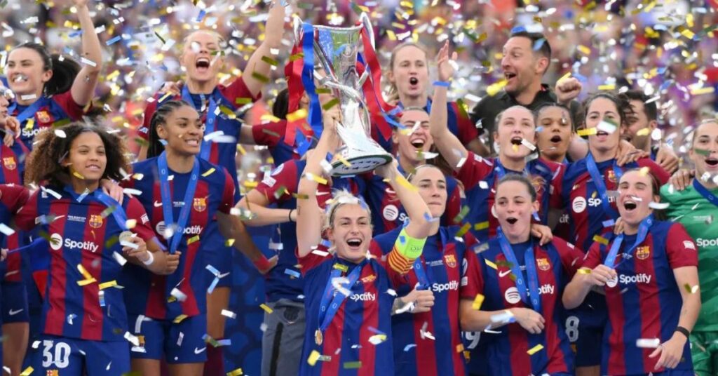 Barcelona women's retain champions league title